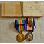 British WWI British War Medal Pair with Mention in the Despatches clasp to T4-211633 Cpl. A.J.