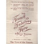 Cycling - 1899 "The Trench Tubeless Tyre Company Limited" prospectus - a fine few page document