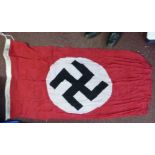 German WWII Reich Flag 34"x60 dated 1942 with various stamps on the edge (See T&C's)