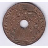 French Indo-China 1930A Cent, KM 12.1, UNC with lustre