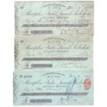 Cheque - 1876 Sharples, Juke, Lucas & Seebohm, Bankers Hitchin, black on pale green, used