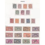 France 1900-1920 Mint and used definitive's to 20 Francs. Noted S.G. 288-295 mint, 300-301 mint,
