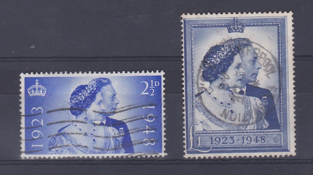 Great Britain 1948 Royal Wedding Set of 2 S.G.493/4 F/VF used