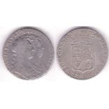 Great Britain 1689 William and Mary Half Crown, S3435, Caul and interior frosted with parts. Good