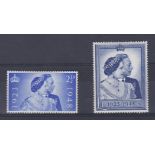 Great Britain 1948 Royal Wedding Set of two S.G.493/4 m/m