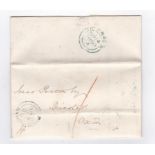 Oxon 1850 EL-Jonas Paxton M/S 1, in red Buckingham £10 double arc to blue Bicester double arc to