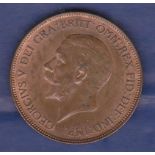 Great Britain - 1929 Penny - Aunc with lustre