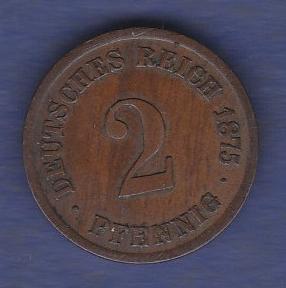 Germany 1875A, 2 Pfennig KM2