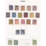 France 1877 Peace and Commerce definitive's S.G. 245, 248, 251, 252, 284, 279, 260, 262, 263, 267,