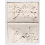 Norfolk (13th March 1792 EL- Shipdam to Bedfordshire the earlier Shipdam(44x6mm)(NK354) rated E-