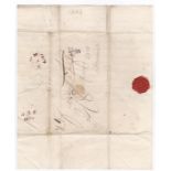 Scotland 1824 EL-Edinburgh-Irvine (Ayrshire) charged 2/8-weight 1 oz, bears additional 1/2(ED234,