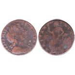 Great Britain 1694 William & Mary Halfpenny, near fine