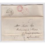 Norfolk 1821-Norwich to London May 20th 1821 dated, mileage 111, 26mm dia,(NK310)