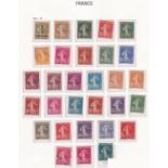 France 1906-1938 "Sower" definitives mint and used. Cat £95