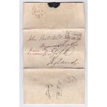 Norfolk 1820 EL-Gottingen to Wymondham with rectangular boxed Gottingen 28tyh Feb; on reverse and