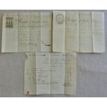 Leicester Engraved letterheading invoice Hackett & Smith 1813 Linen & Woolen drapers JG Brown