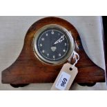 Small 'Smith' Mantel Clock approx 8"x10" Oak Surround C1950 Utility, appears in working order