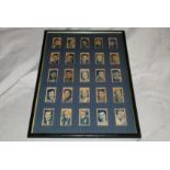 Frames Cards(25)-Film Stars of the 1930's onwards, Turf Cigarette cards-Beautifully framed (