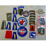 Mixed Military Patches (26) including: Motor Cycle Sleeve patch, Airborne, 52nd Armoured Division,