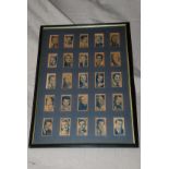 Frames Cards(25)-Film Stars of the 1930's onwards, Turf Cigarette cards-Beautifully framed