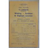 Surrey Southern Railway Day tickets to London poster dated April 1963