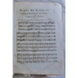 Sheet music of the late 18thC & early 19thC featuring celebrated composers & singers of the period