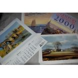 Calendars-A collection of colourful, large format calendars,(1980's-2000) which feature such