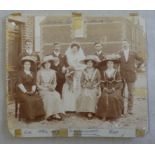 Norfolk 1913 Wedding photo, Dersingham, Arthur Lee and Bella Coe. 7" x 6" Needs careful Cleaning.