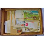 Postal History - A Vicars correspondence, early and modern in a small vintage hand case, some FDC's,