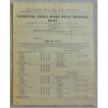 Surrey Bisley 1955 National Small-bore rifle meeting prize list