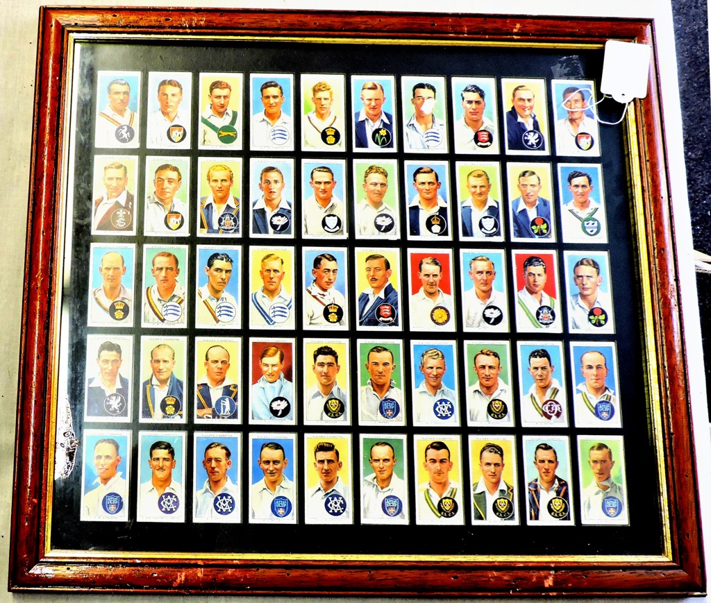 John Players Framed Cards-Cricketers 1938, in good condition 50/50