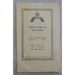 WWII Pamphlet 'Your Food in War Time' Public information Leaflet No. 4