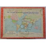 Vintage Jigsaw Puzzle, the "Victory" Geographical wood Jigsaw Puzzle, "The World" gide picture
