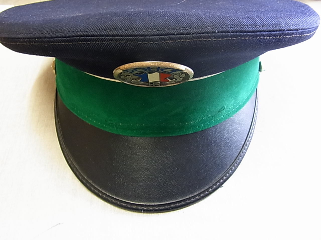 French Rural Police peaked cap, made by Bidermann. Size 55.