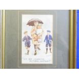 Amusing Edwardian Postcard -'Got and Cigarette Pictures Gav'nor?'-mounted framed and in good