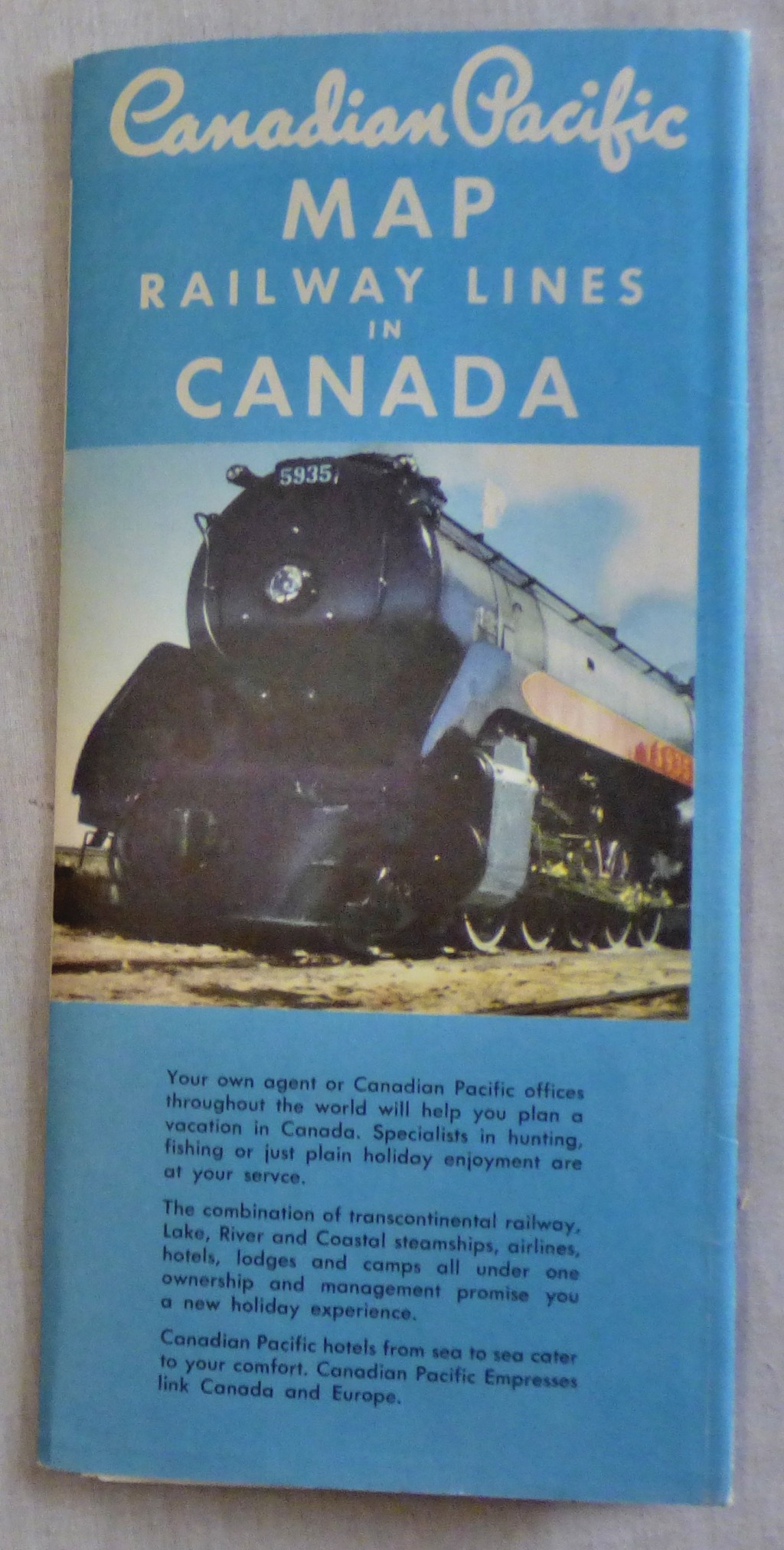 Canadian Pacific Map Railway lines in Canada checked for CCp lines nov 1947 - Image 2 of 4