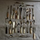 Mixed Cutlery-Interesting mix of cutlery, including pickle forks, tea spoons etc.