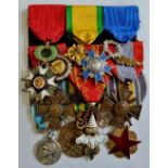 French WWII & Vietnam nine place medal group including: WWII Legion of Honour - Knights Order,