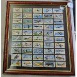 John Players Framed Cards-Aircraft of the Royal Air Force 1938 set, in excellent condition