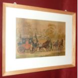 Framed Photo-Horse and carriage 'York Royal Mail' in very good condition