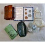 Mixed lot of coins and purses-good lot