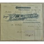 Surrey Woking Geo Jackman Nurserymen engraved invoice receipt 1931