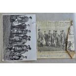 Surrey Bisley Edinburgh Academy boys photograph & newspaper cutting c1950 horizontal crease does not