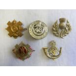 Scottish/Canadian Cap badge Collection (5) Including: 48th Scottish/Canadian Highlanders, Cameron (