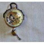 Antique Style Watch, working order, 'Swit-zerland 1882' hand wind, skeleton design. Chrystal Ball,