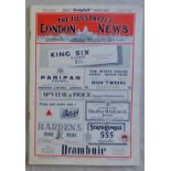 1957 The Illustrated London News (Feb 9th), BAOC adverts etc. Rusted staples.