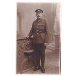 Royal Army Medical Corps WWI full length RP, Red signed 155701 Pte C.E. Shelton, 20 Company