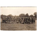 Wiltshire Regiment Full Company Photo Card, photo Walshams
