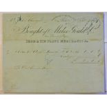 London 1859 Miles Gould & Co engraved heading Iron & Tinplate Merchants