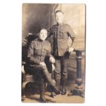 Canadian Forces WWI RP photo of two Canadian soldiers.